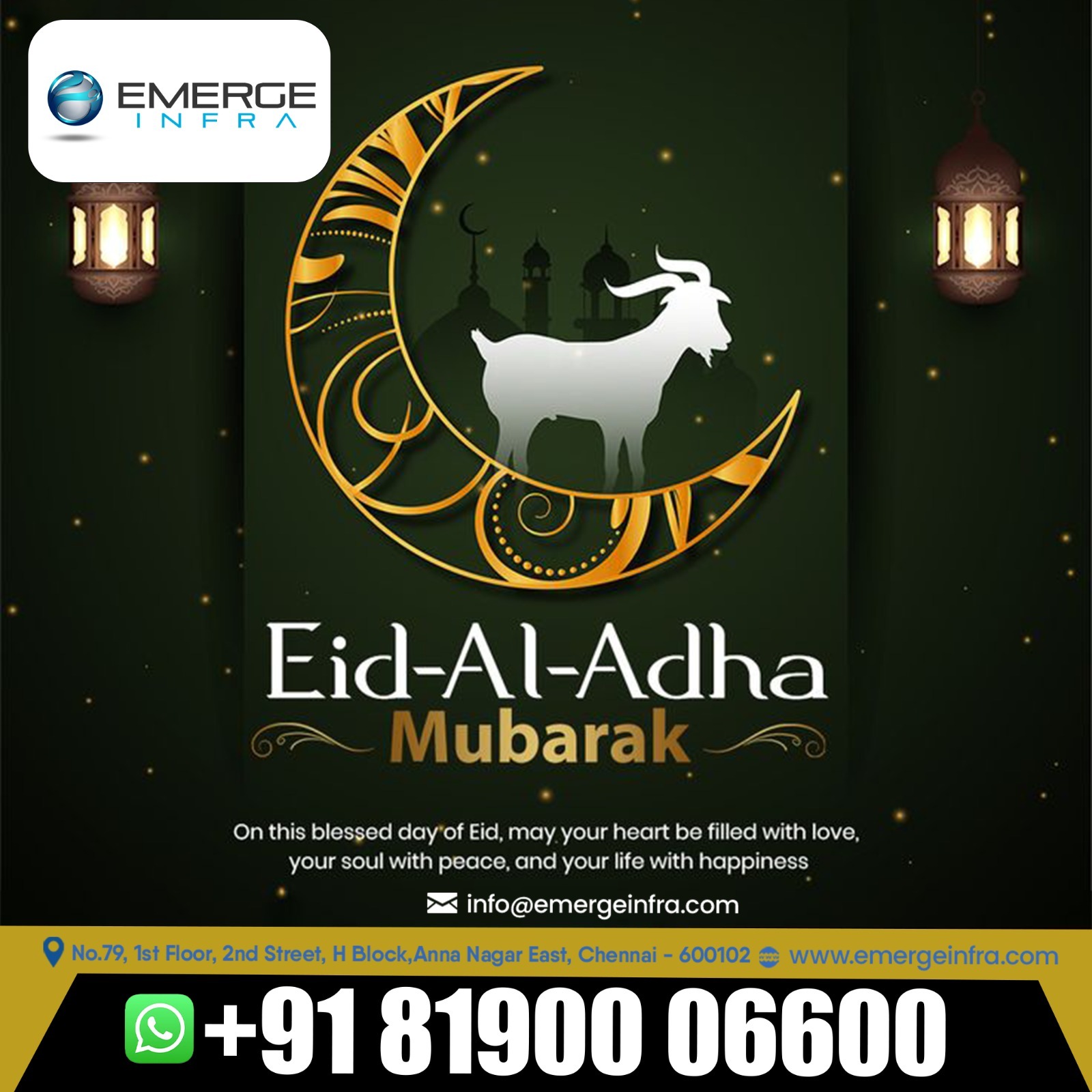 Celebrating the Spirit of Sacrifice – Eid-Al-Adha Mubarak from Emerge Infra
