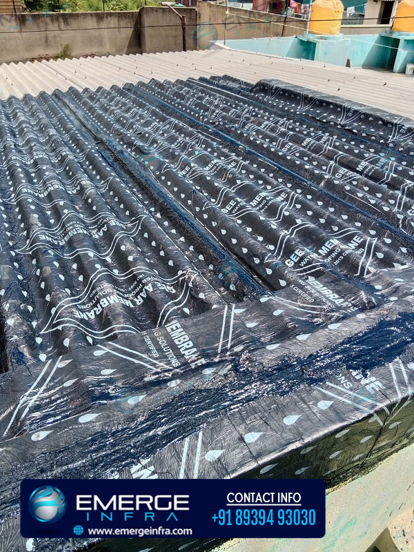 Emerge Infra - Bitumen Waterproofing For Asbestos Roofing Sheets, Ambattur Industrial Estate, Chennai.