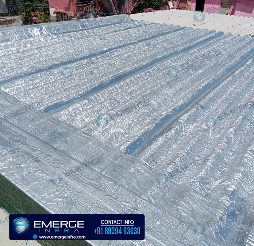 Emerge Infra - Bitumen Waterproofing For Asbestos Roofing Sheets, Ambattur Industrial Estate, Chennai.