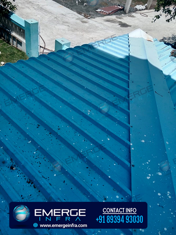 Emerge Infra - Bitumen Waterproofing For Asbestos Roofing Sheets, Ambattur Industrial Estate, Chennai.