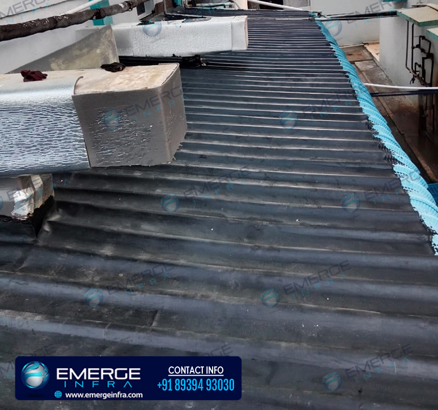 Emerge Infra - Bitumen Waterproofing For Asbestos Roofing Sheets, Ambattur Industrial Estate, Chennai.