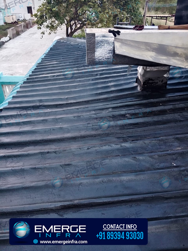 Emerge Infra - Bitumen Waterproofing For Asbestos Roofing Sheets, Ambattur Industrial Estate, Chennai.